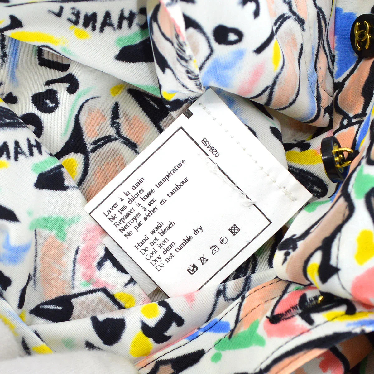 Chanel spring 1995 shoe-print shirt #36