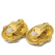 Chanel Gold Oval Earrings Clip-On 94A