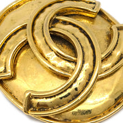 Chanel Oval Brooch Pin Gold 94P