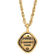 Chanel Plate Gold Chain Pendant Necklacee