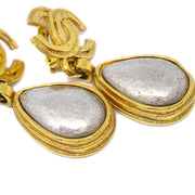 Chanel Gold Dangle Earrings Clip-On 97A
