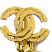 Chanel Gold Dangle Earrings Clip-On 97A