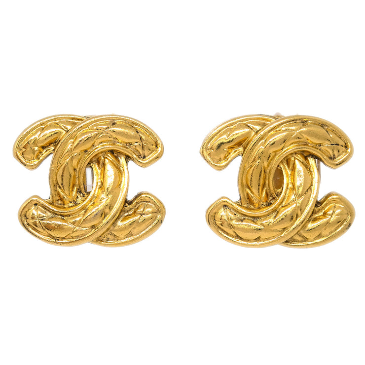Chanel Gold CC Earrings Clip-On 2433