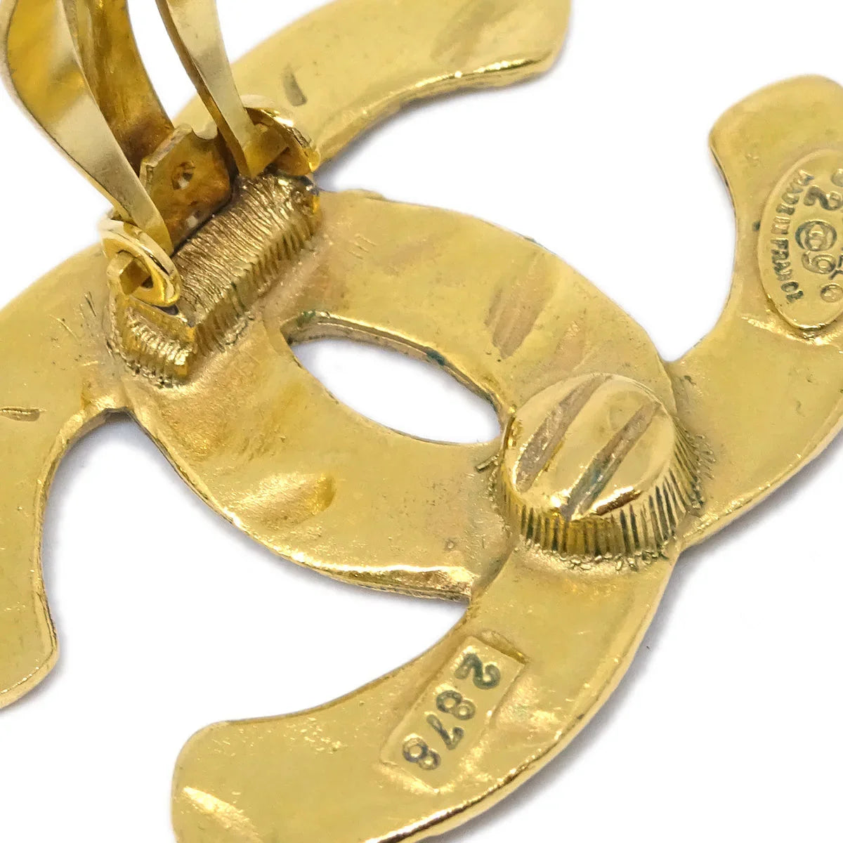Chanel Gold CC Earrings Clip-On 29 2878