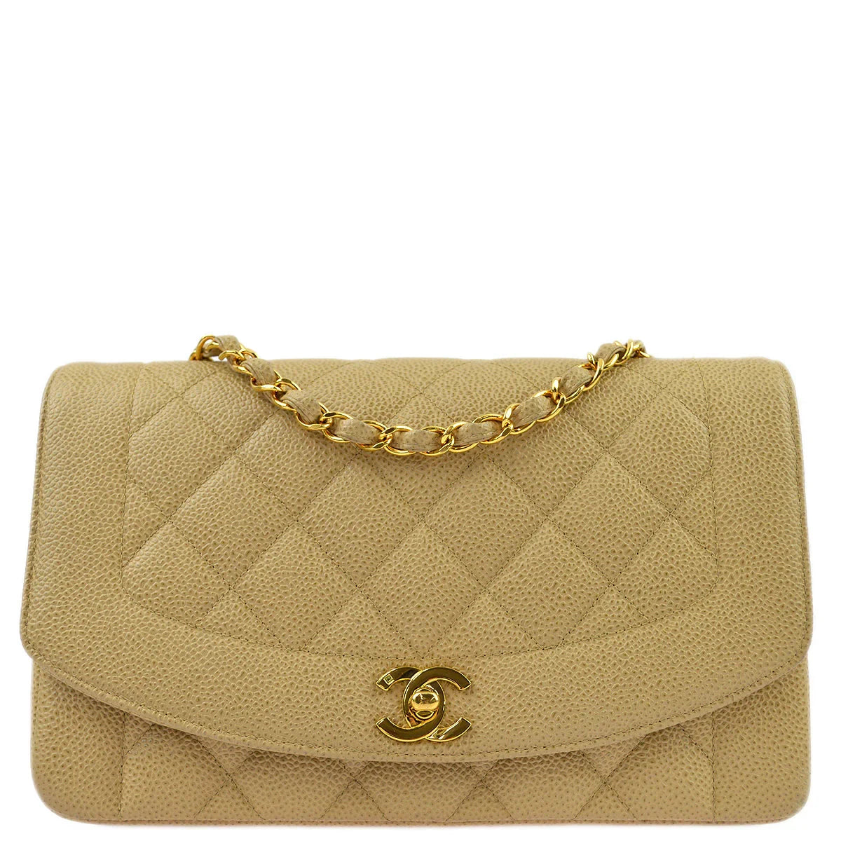 Chanel 1994-1996 Caviar Medium Diana Shoulder Bag