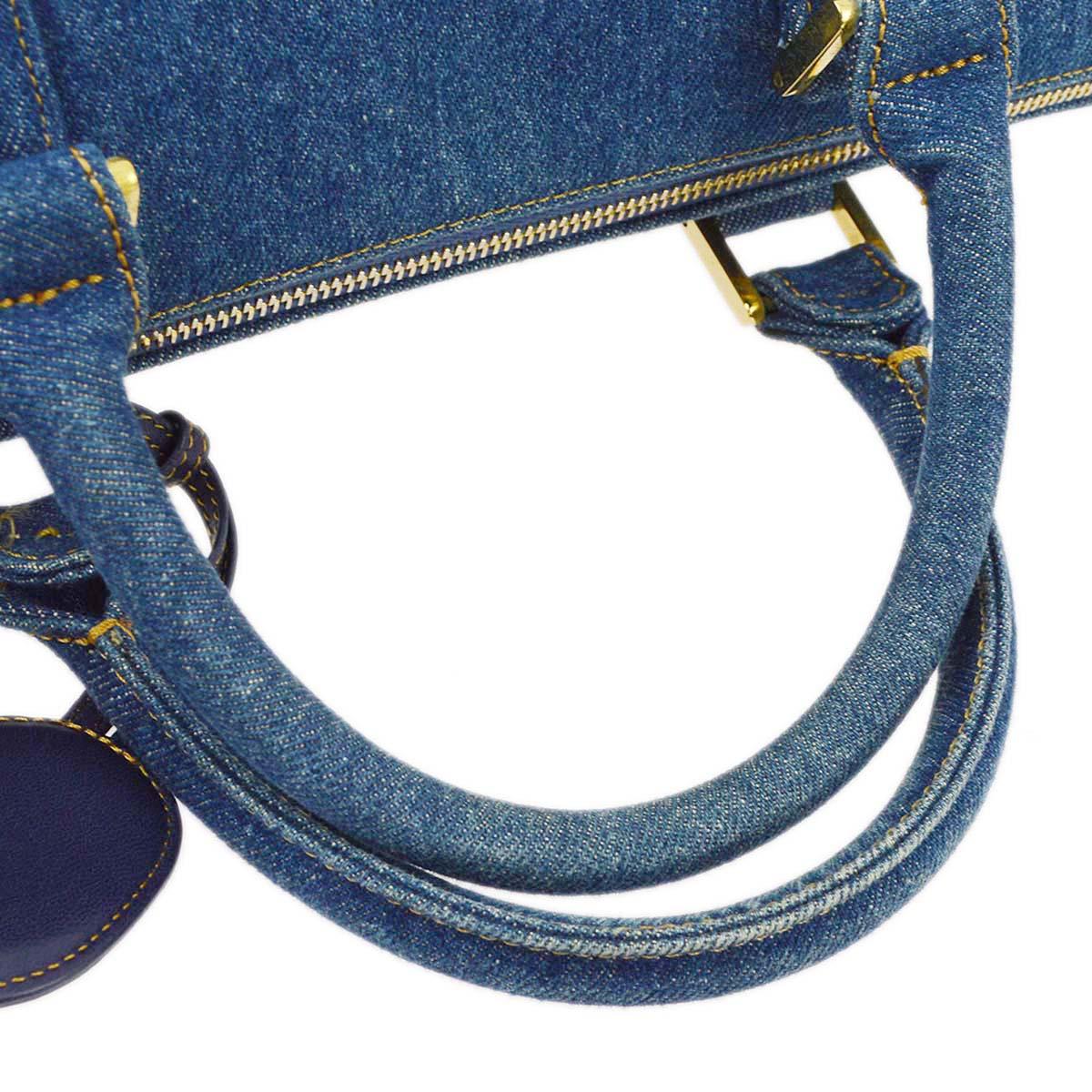 Chanel 1996-1997 Denim Timeless Boston 35