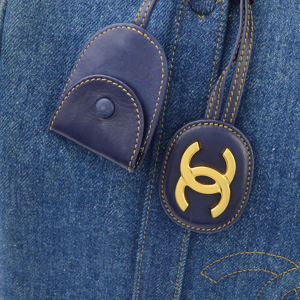 Chanel 1996-1997 Denim Timeless Boston 35