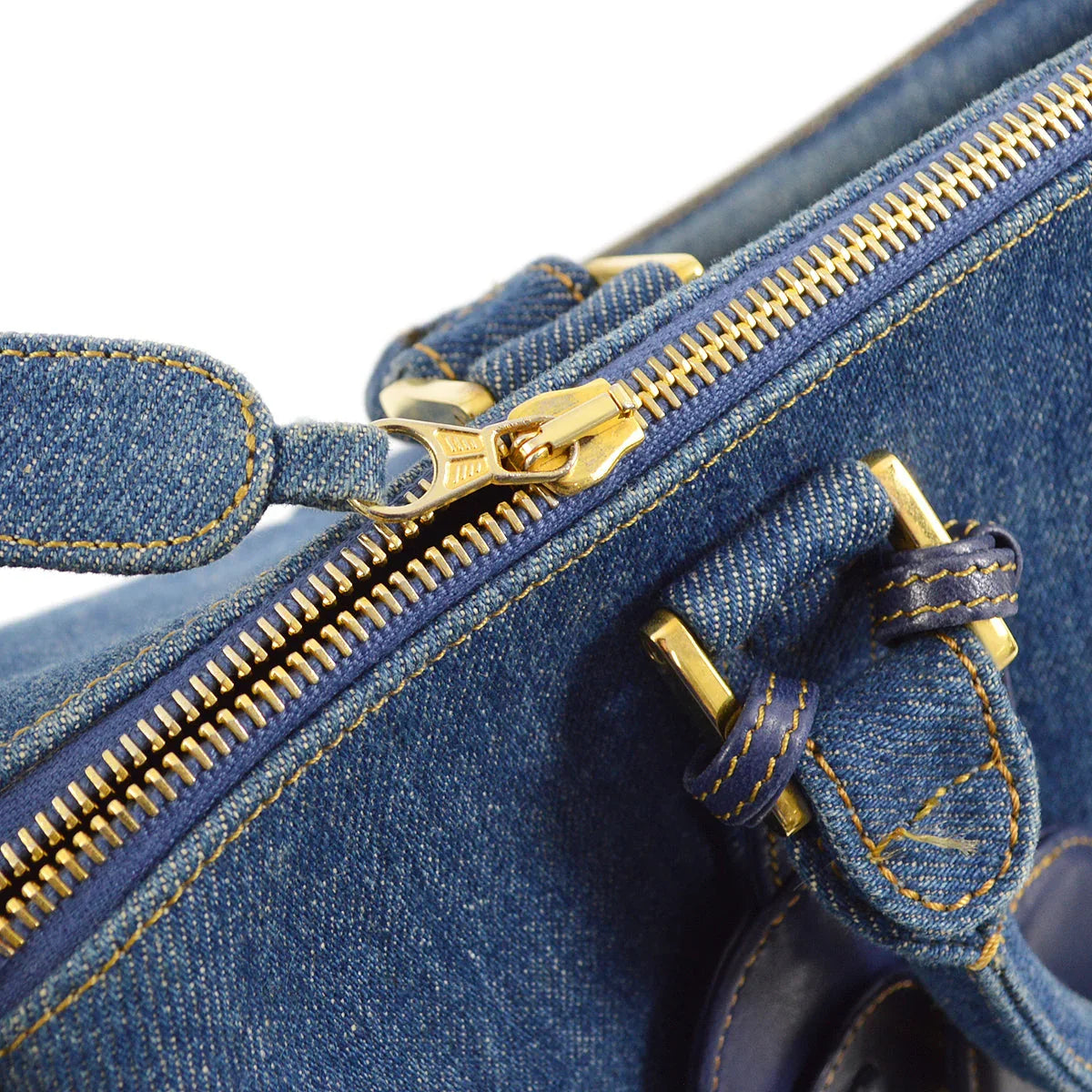 Chanel 1996-1997 Denim Timeless Boston 35