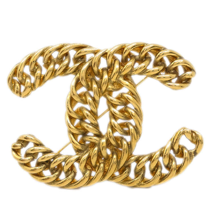 Chanel Gold CC Brooch Pin 1107