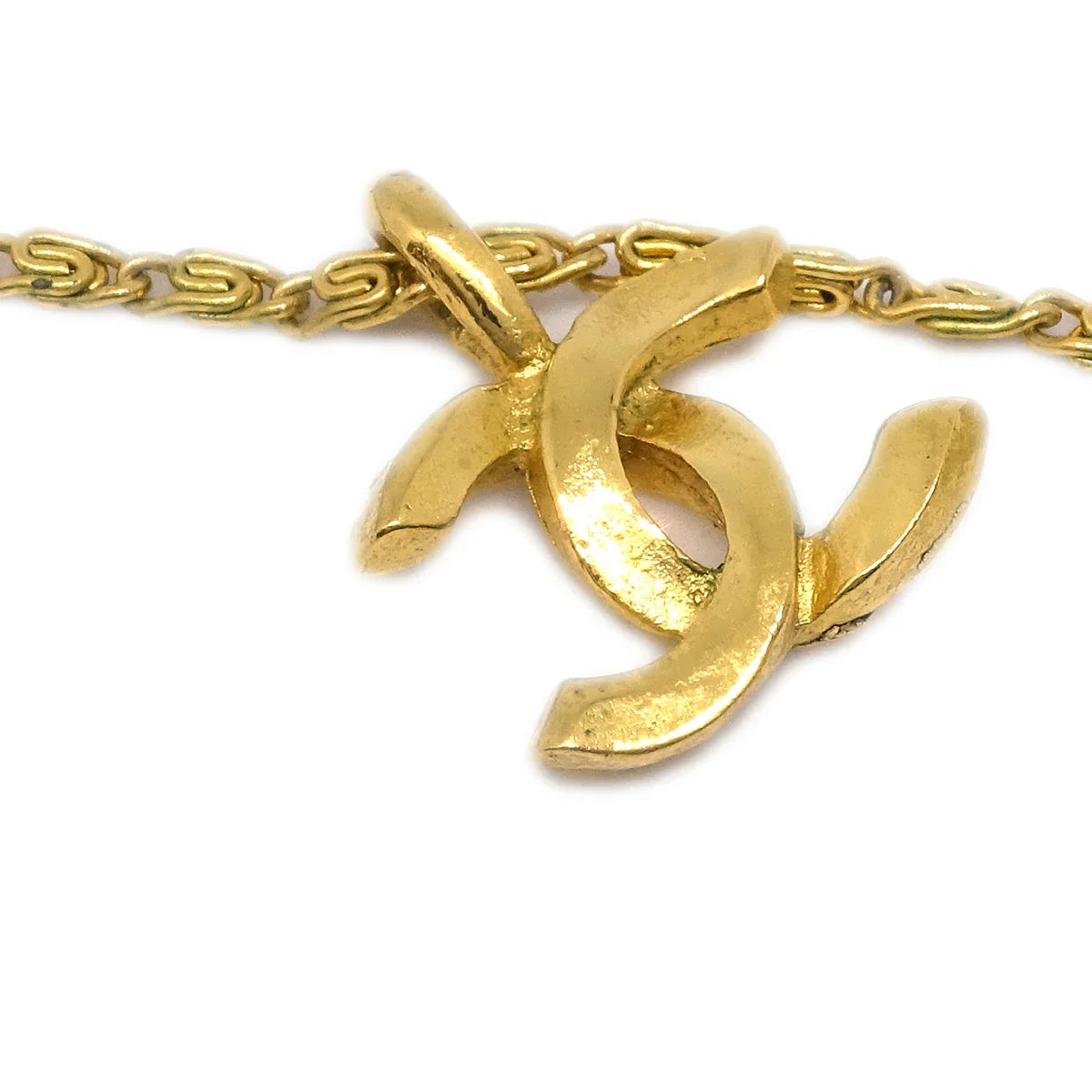 Chanel Gold Mini CC Pendant Necklace 1982