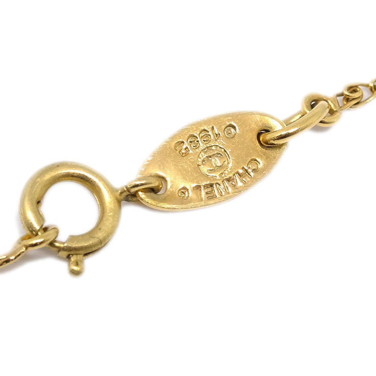 Chanel Gold Mini CC Pendant Necklace 1982