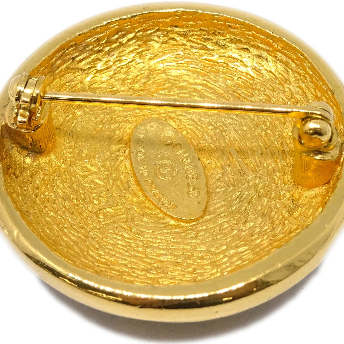 Chanel Gold Medallion Brooch Pin 1136