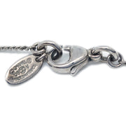 Chanel Silver Necklace Pendant Rhinestone 08V
