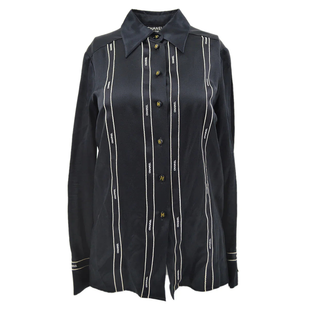 Chanel Fall 1994 Ribbon Silk Shirt #34