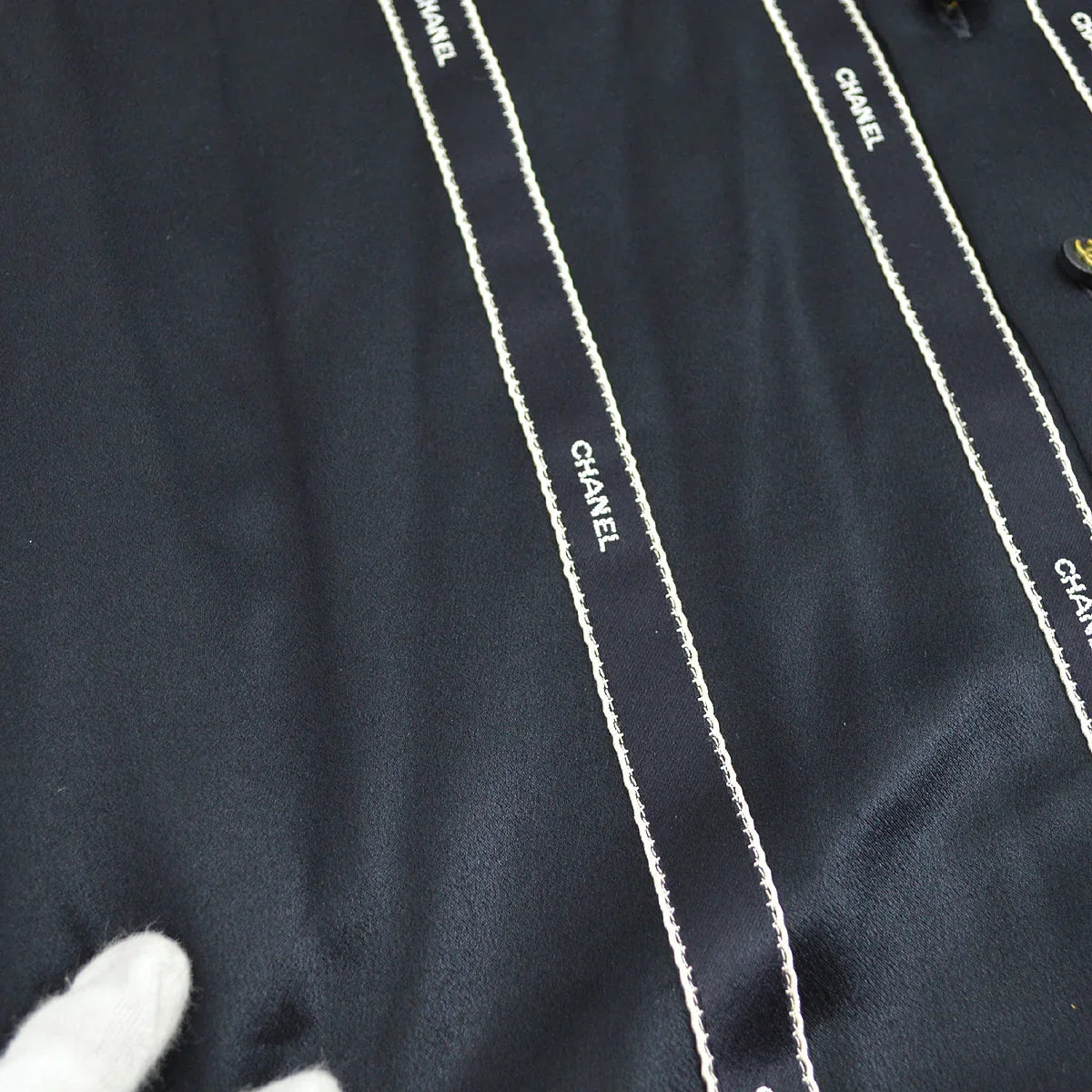 Chanel Fall 1994 Ribbon Silk Shirt #34