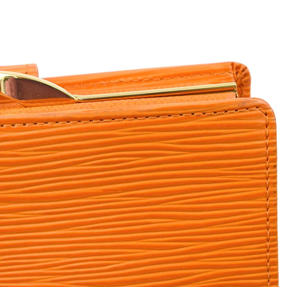 Louis Vuitton 2003 Orange Epi Portefeuille Viennois M6324H
