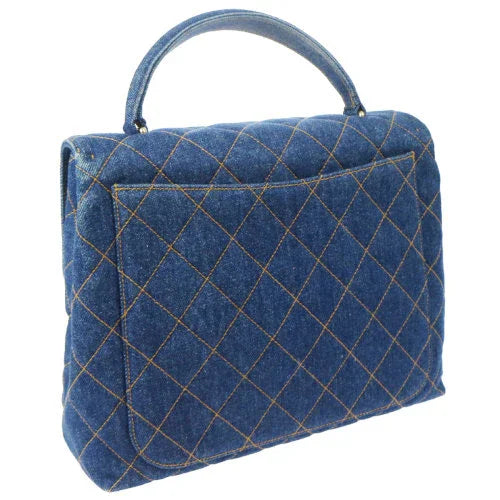 Chanel 1996-1997 Denim Quilted Kelly 30