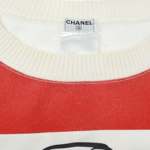 Chanel Fall 2001 Runway Mademoiselle print sweatshirt