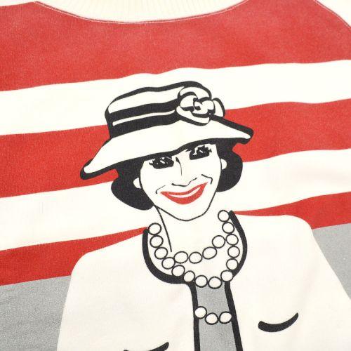 Chanel Fall 2001 Runway Mademoiselle print sweatshirt