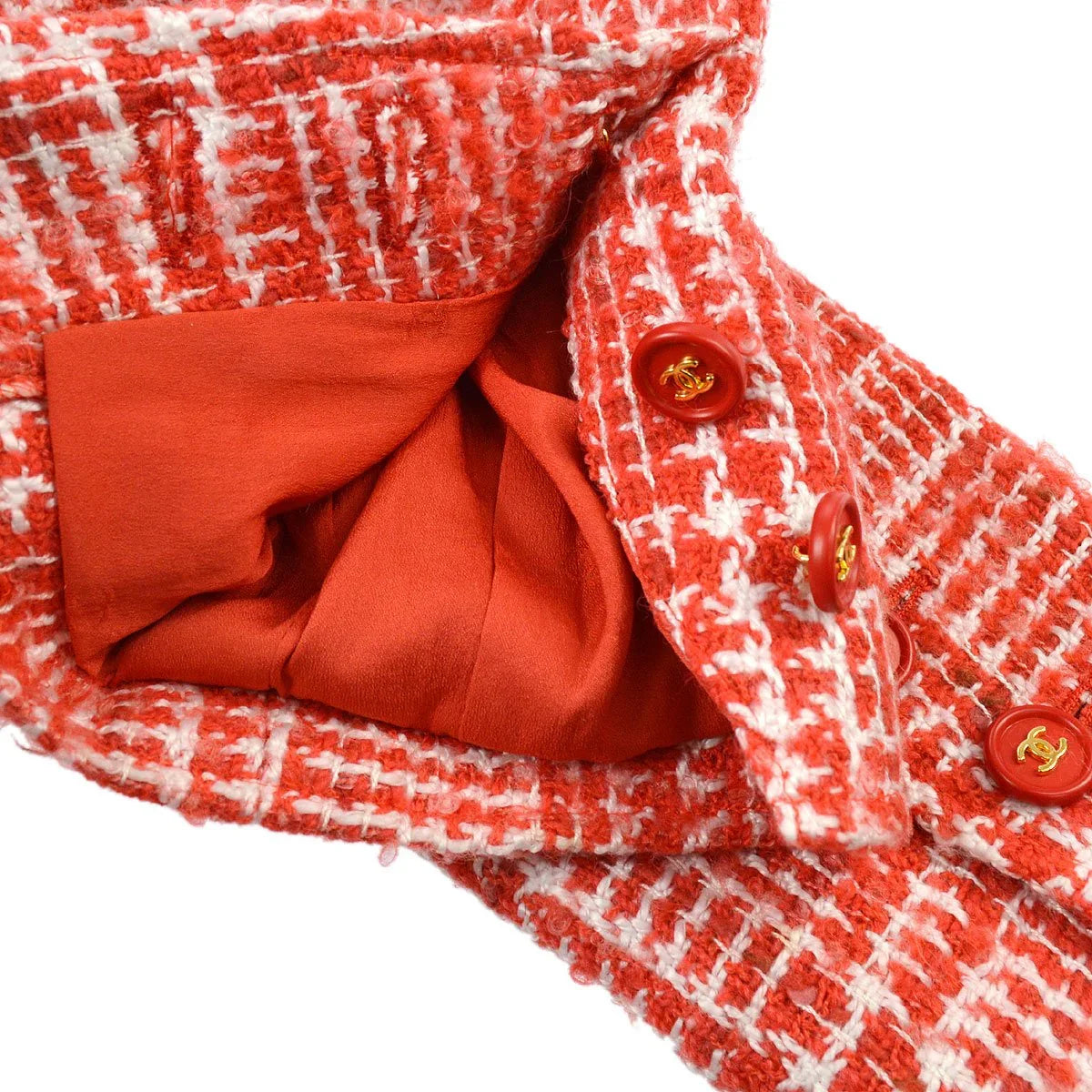 CHANEL 1997 Spring checked tweed blazer #40