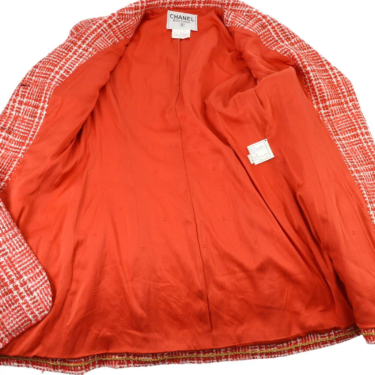 CHANEL 1997 Spring checked tweed blazer #40