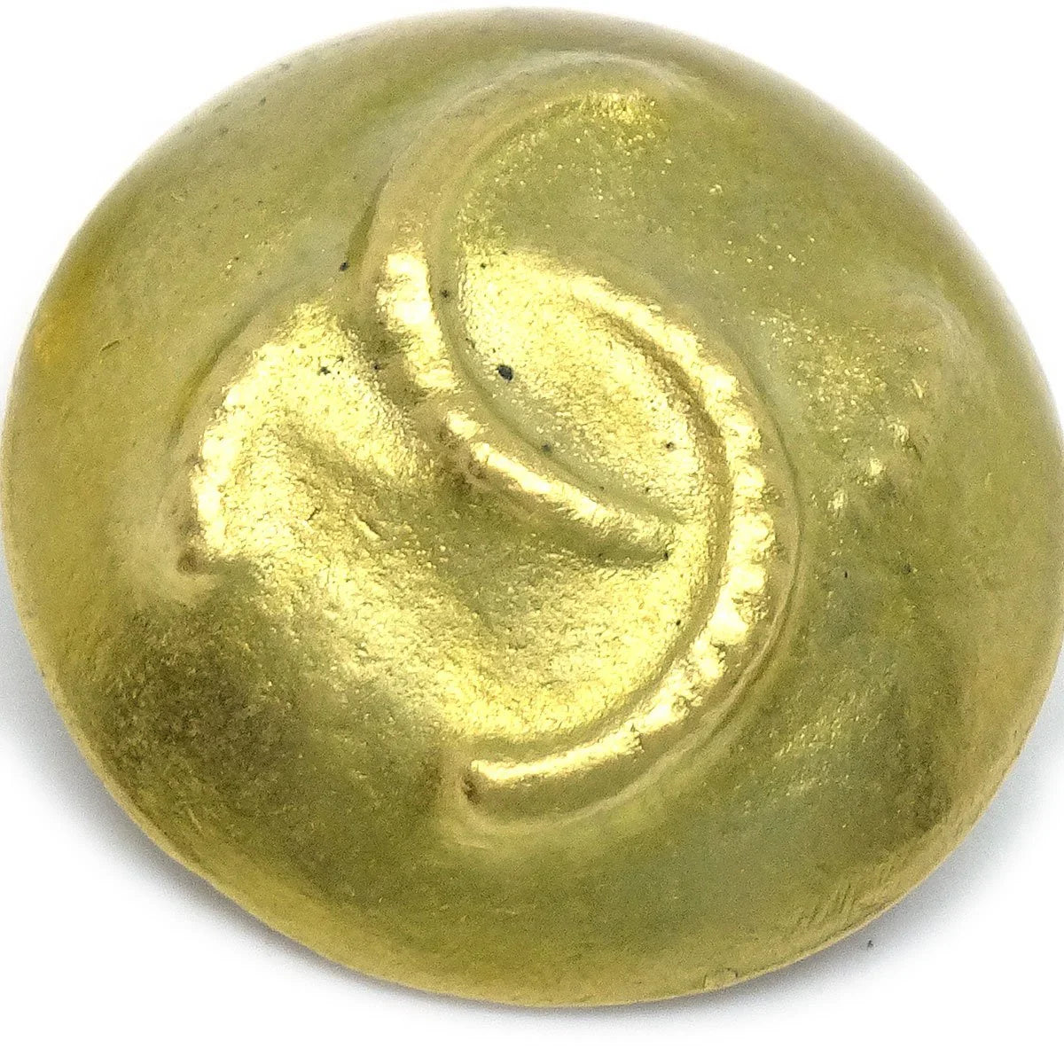 CHANEL 1995 Button Earrings Gold
