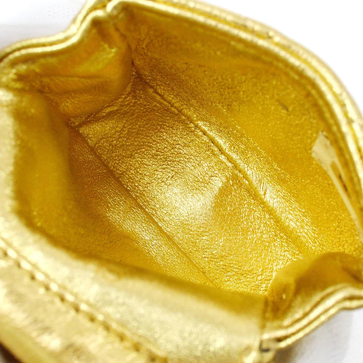 Chanel 1989-1991 Gold Lambskin Micro Classic Flap Shoulder Bag