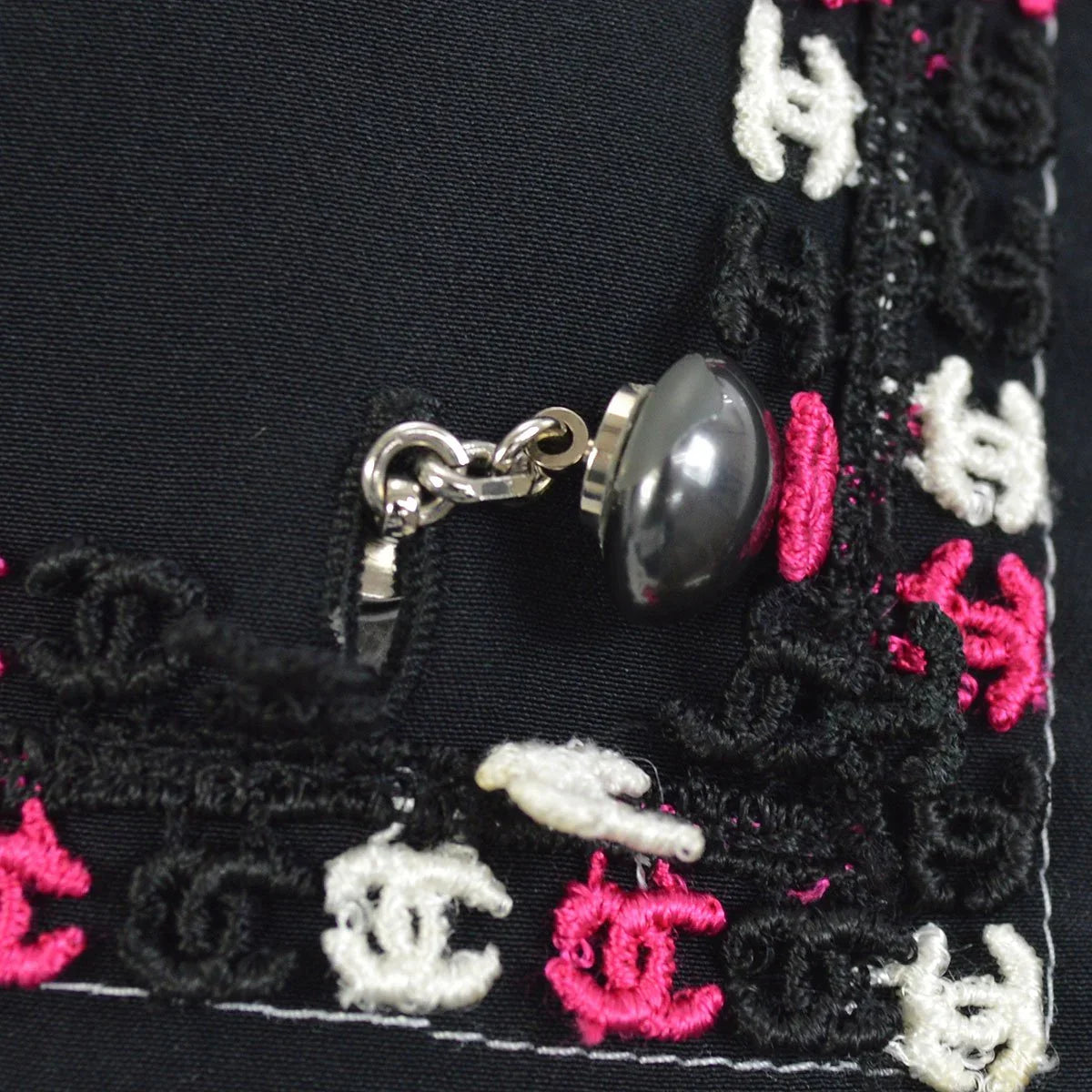 Chanel 2004 Fall CC embroidered slim-fit shirt #36