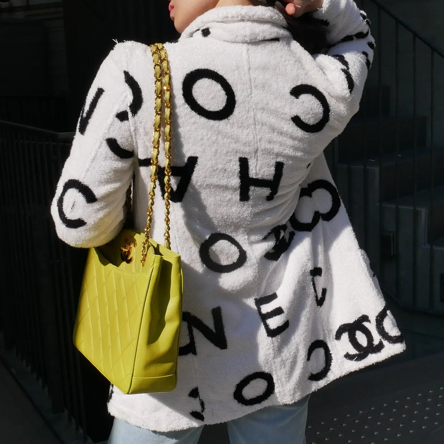 Chanel * Cruise 1993 Spring logo print double breasted jacket