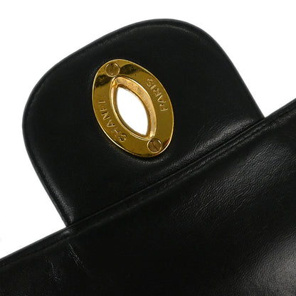 Chanel Black Patent Leather Jumbo Classic Flap Shoulder Bag