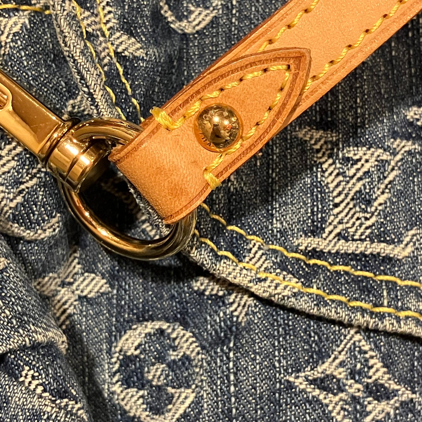 Louis Vuitton Blue Monogram Denim Mini Pleaty Handbag M95050