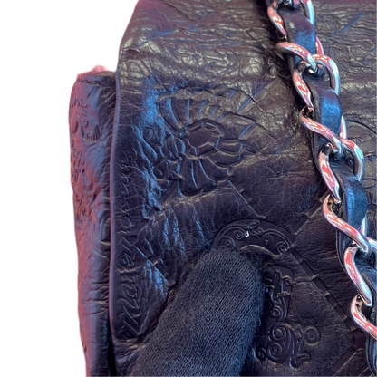 Chanel 2010-2011 Calfskin Icon Single Flap Shoulder Bag