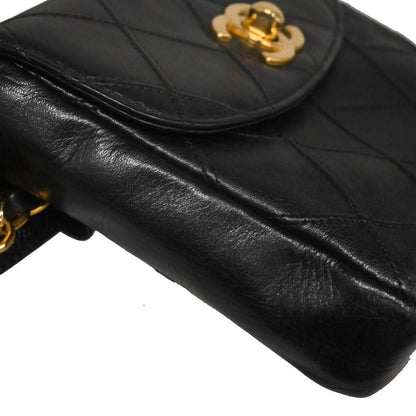 Chanel Black Lambskin Bicolore Waist Bum Bag #65/26
