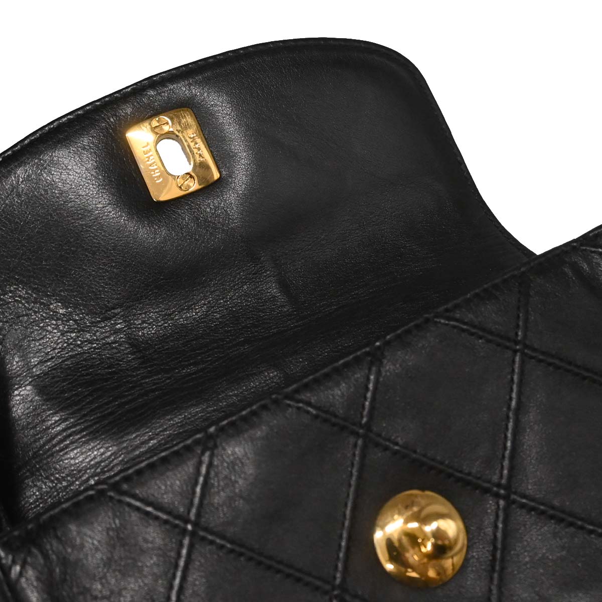 Chanel Black Lambskin Bicolore Waist Bum Bag #65/26