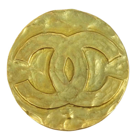 Chanel Medallion Brooch Pin Gold 95P