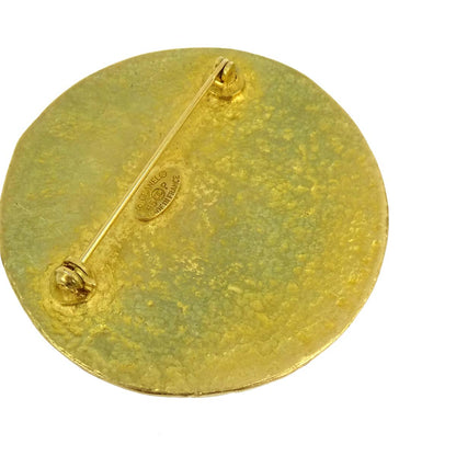 Chanel Medallion Brooch Pin Gold 95P