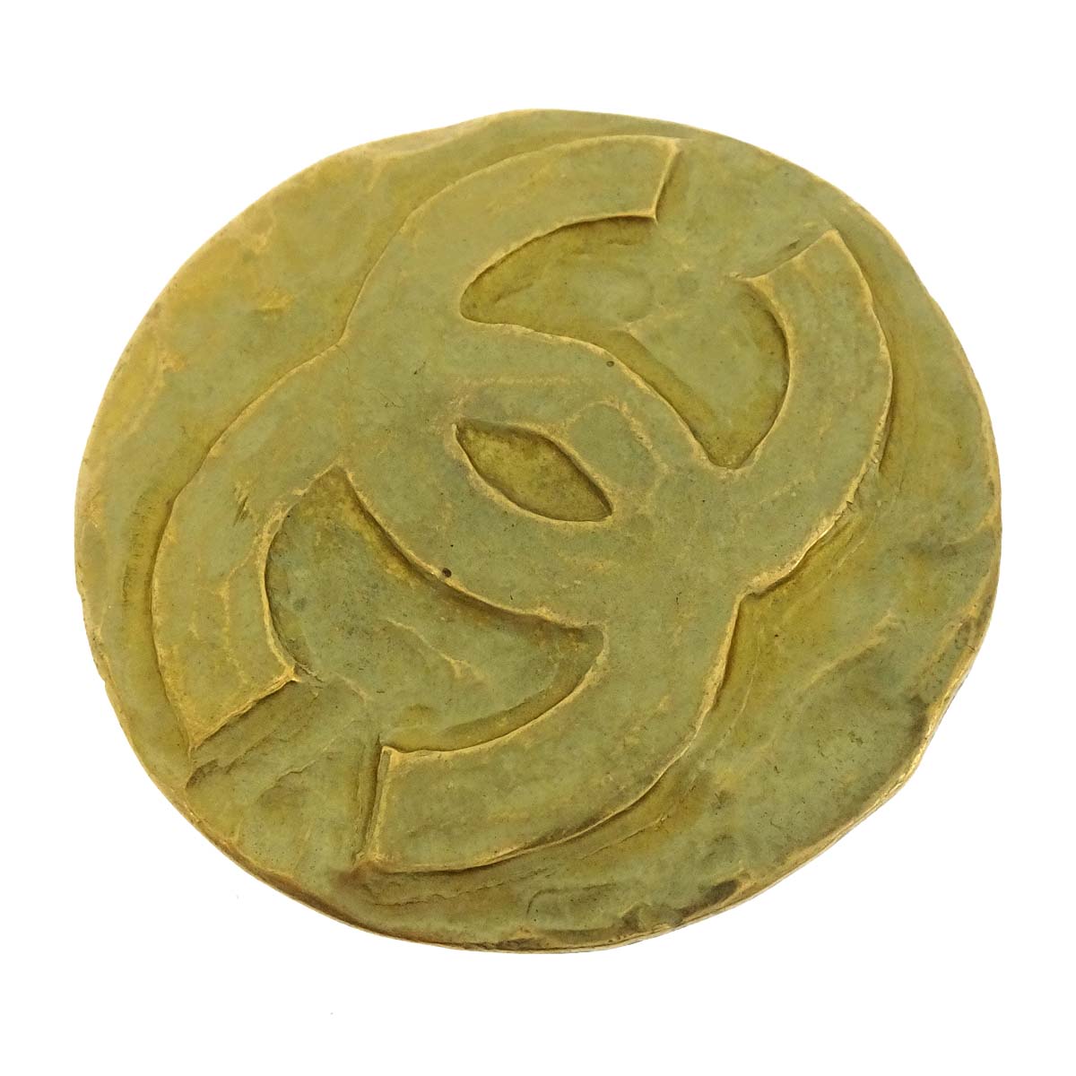 Chanel Medallion Brooch Pin Gold 95P