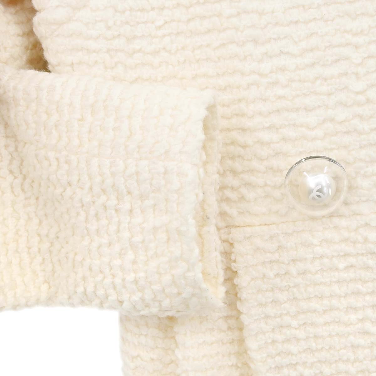 Chanel Long Sleeve Jacket White #38