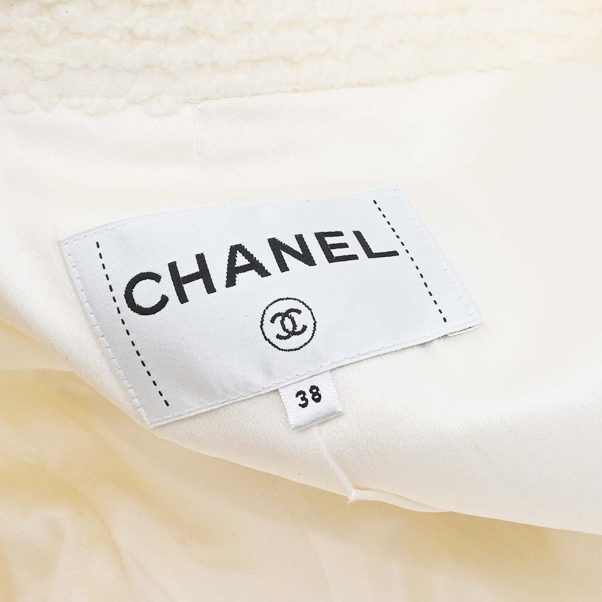 Chanel Long Sleeve Jacket White #38