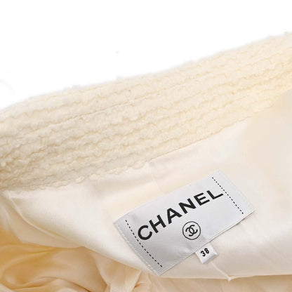 Chanel Long Sleeve Jacket White #38