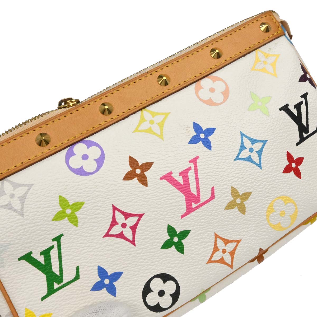 Louis Vuitton White Multicolor Pochette Accessoires M92649