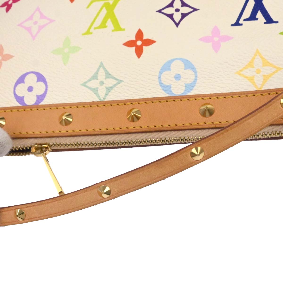 Louis Vuitton White Multicolor Pochette Accessoires M92649