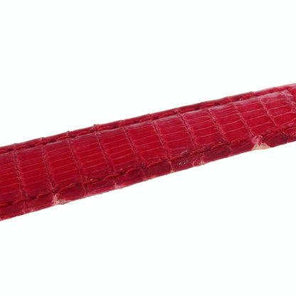 Gucci * 3000.2.L 25 mm Quartz Watch Wristwatch Gold Red Lizard