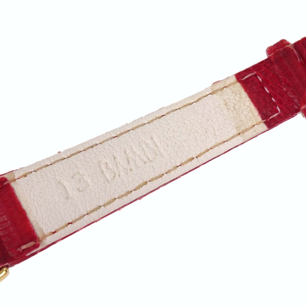 Gucci * 3000.2.L 25 mm Quartz Watch Wristwatch Gold Red Lizard