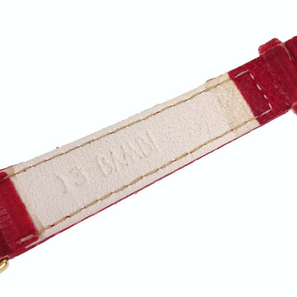Gucci * 3000.2.L 25 mm Quartz Watch Wristwatch Gold Red Lizard