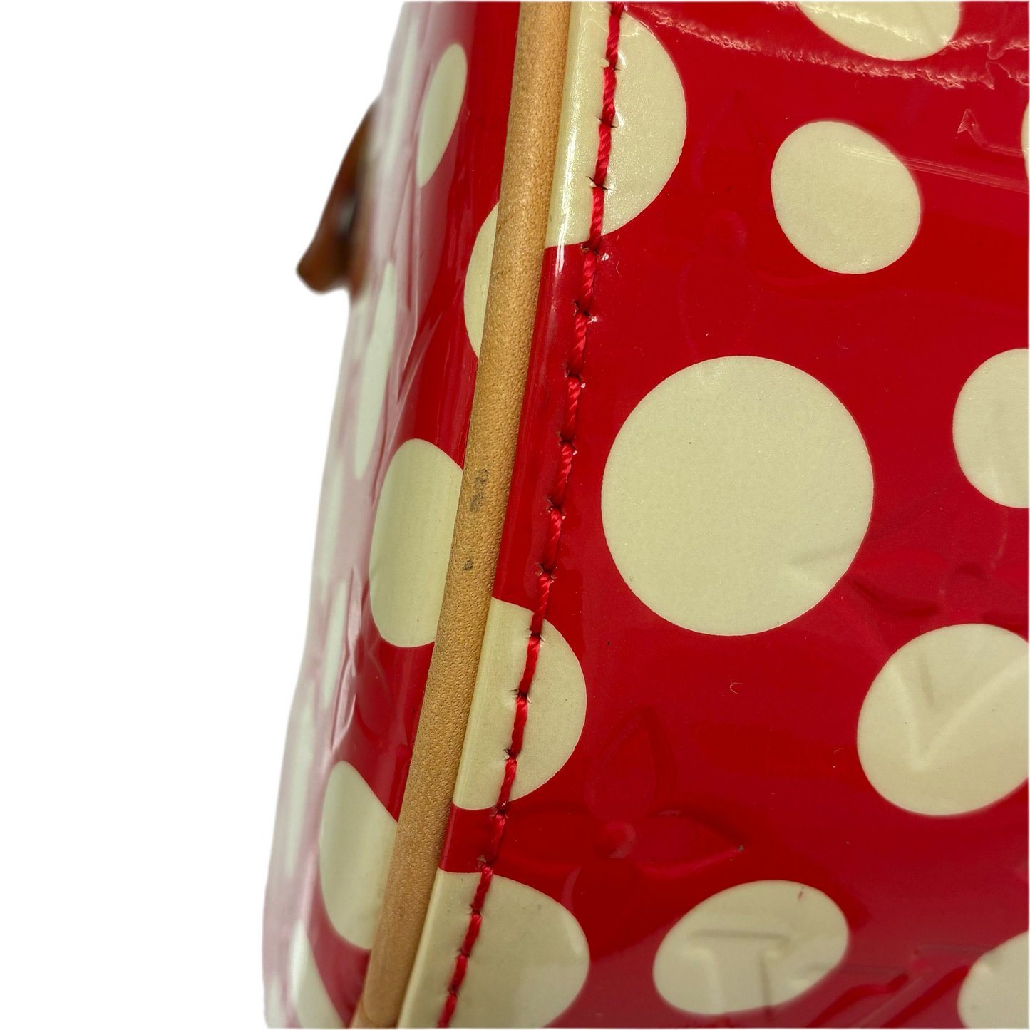 Louis Vuitton Yayoi Kusama 2012 Red Vernis Dot Infinity Papillon Handbag M91425