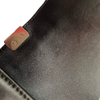 Boy Chanel 2017-2018 Black Lambskin Sequins Medium Shoulder Bag