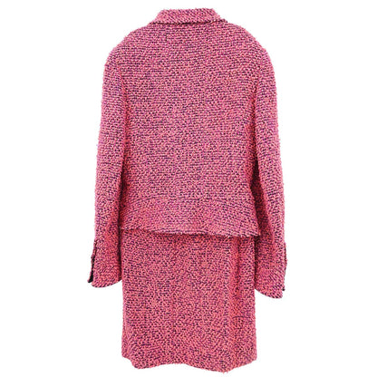 Chanel 1994 Setup Suit Jacket Skirt Tweed Pink  #36
