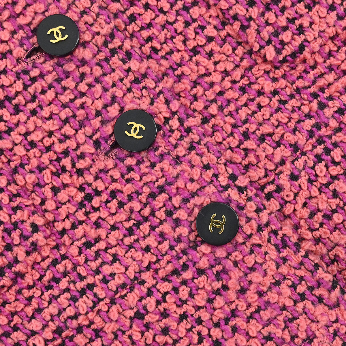 Chanel 1994 Setup Suit Jacket Skirt Tweed Pink  #36