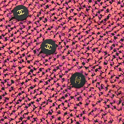 Chanel 1994 Setup Suit Jacket Skirt Tweed Pink  #36